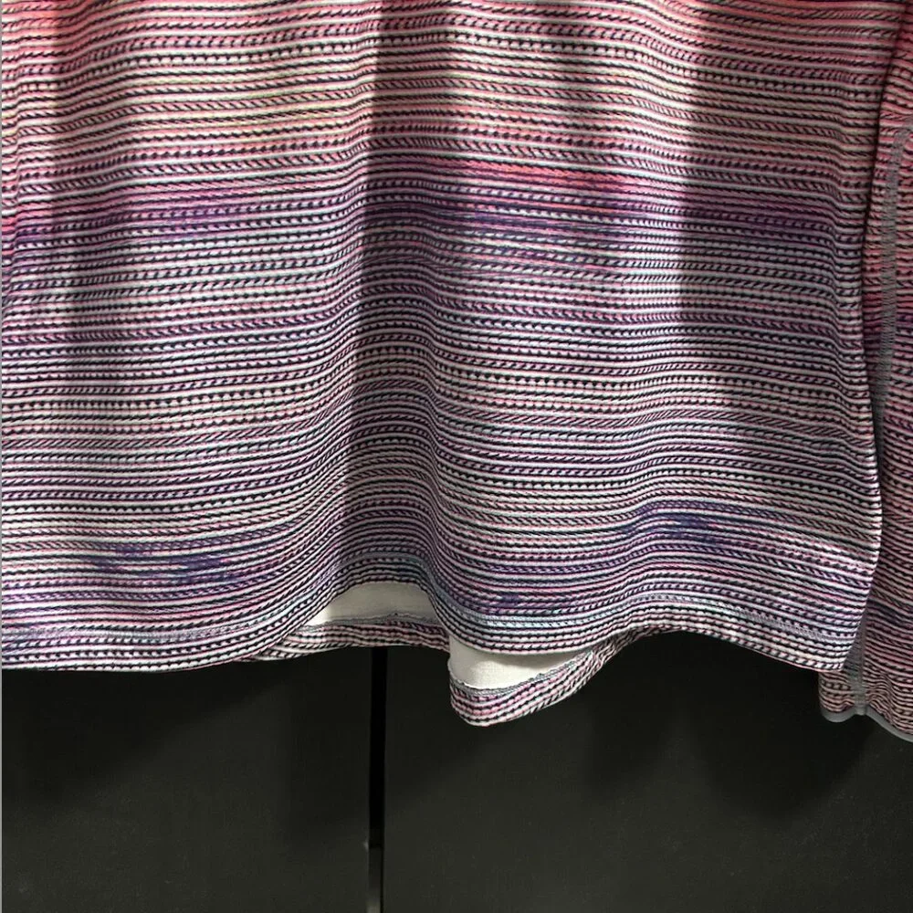 Nike‎ Women's DRI-FIT Pink/Purple Striped 1/2 Zip Pullover Size XL